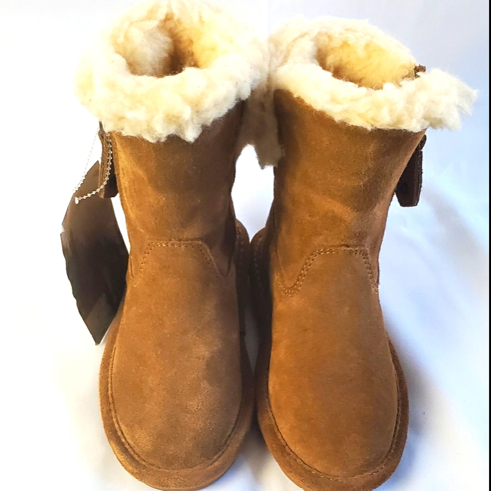 Bearpaw Girls Little Kid Abigail Suede Boot Size 1